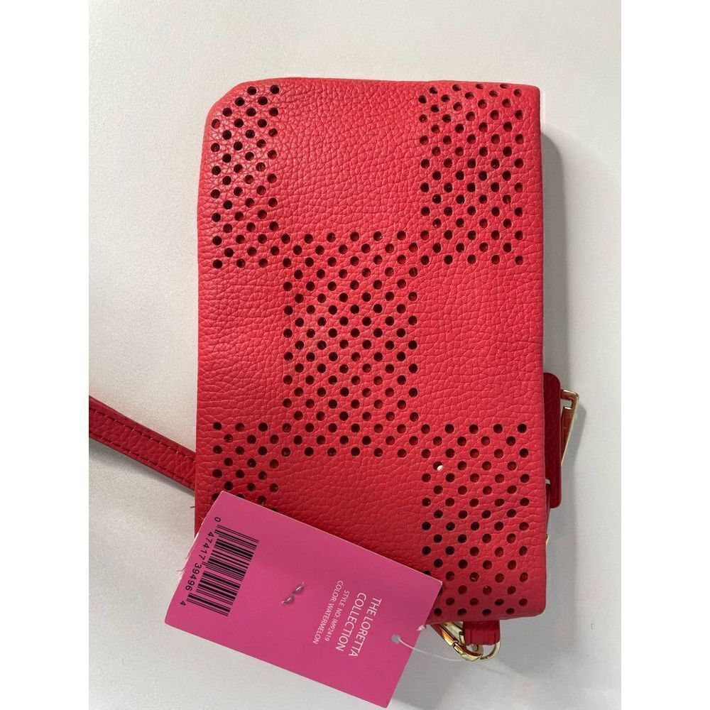 Isaac Mizrahi Watermelon Clutch Wristlet Wallet with zipper